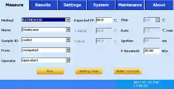 Automatic Microscale Continuously Closed Cup Flash Point Analyzer K24880 screenshot