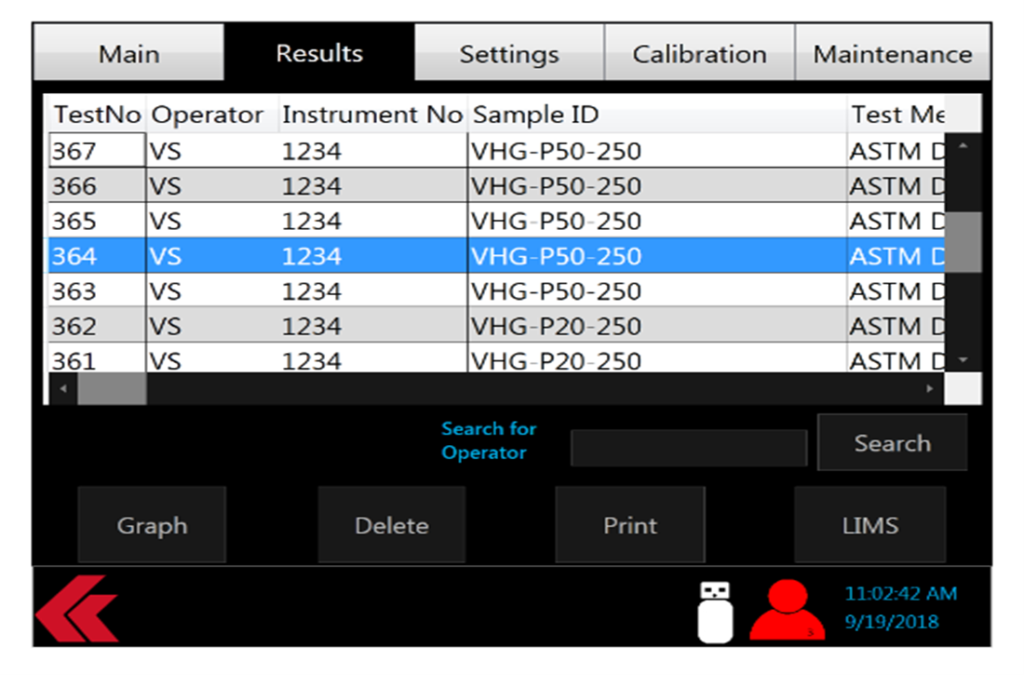 K77000 K77001 Automated Cloud and Pour Point Analyser Screen shot 3